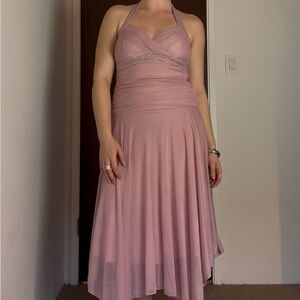 Y2k Trixxi Blush Halter Prom Asymmetrical Dress